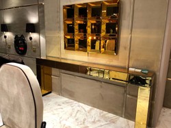 Luxus Designer Möbel Set Konsole mit Spiegel Gold Luxury Designer Furniture Set Console with Mirror Gold