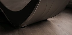 Casa Padrino luxury designer lounge chair with wheels brown / silver 200 x 70 x H. 70 cm - Noble faux leather chaise longue - Relax armchair - Relax lounger - Luxury living room furniture
