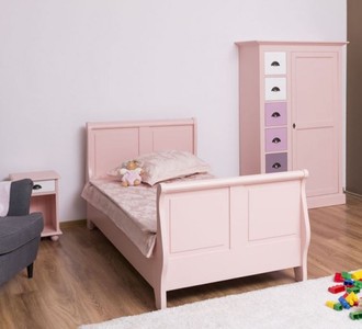 Landhausstil Massivholz Schlafzimmer Möbel Set Rosa Mehrfarbig Country Style Solid Wood Bedroom Furniture Set Pink Multicolor