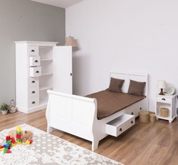 Landhausstil Massivholz Schlafzimmer Möbel Set Weiß Country Style Solid Wood Bedroom Furniture Set White