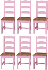 Landhausstil Massivholz Esszimmerstuhl 6er Set Rosa Naturfarben 6 Esszimmerstühle Country Style Solid Wood Dining Chair Set of 6 Pink Natural 6 Dining Chairs Landhausstil Massivholz Esszimmerstuhl 6er Set Rosa Naturfarben 6 Esszimmerstühle Country Style Solid Wood Dining Chair Set of 6 Pink Natural 6 Dining Chairs