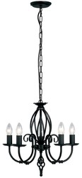 Casa Padrino baroque chandelier black Ø 47 x H. 45 cm - Elegant living room chandelier - Chandelier in baroque style