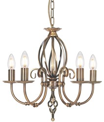 Casa Padrino lustre baroque laiton antique Ø 47 x H. 45 cm - Lustre de salon élégant - Lustre de style baroque