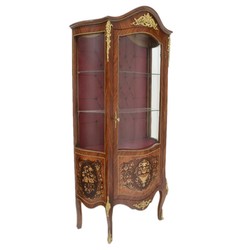Casa Padrino baroque glass display cabinet 85 x H 180 cm - baroque furniture - display cabinet - living room cabinet cabinet mahogany Casa Padrino baroque glass display cabinet 85 x H 180 cm - baroque furniture - display cabinet - living room cabinet cabinet mahogany
