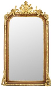 Prunkvoller Massivholz Barock Antik Stil Spiegel Wandspiegel Braun Gold Magnificent Solid Wood Baroque Antique Style Mirror Wall Mirror Brown Gold 