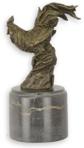Casa Padrino figura in bronzo decorativo gallo uccello bronzo / nero 7 x 8,8 x A. 16,1 cm - Scultura in bronzo - Figura decorativa - Accessori decorativi