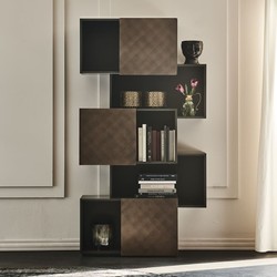 Casa Padrino cabinet mensola di lusso con 3 ante scorrevoli grafite / bronzo 104,5 x 30 x A. 196,5 cm - Armadio per Libri - Armadio Soggiorno - Armadio Ufficio - Armadio di Lusso