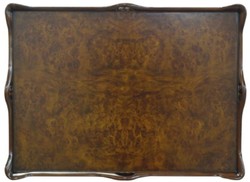 Casa Padrino mesa auxiliar Art Nouveau de lujo con cajón y bandeja extraíble marrón 78 x 57 x A. 78 cm - Elegante mesa de té - Muebles de salón Barrocos y Art Nouveau - Calidad de Lujo