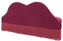 Casa Padrino divano di design in velluto labbra bocca rosso bordeaux 195 x 80 x A. 97 cm - Mobili soggiorno di design - Collezione di Lusso