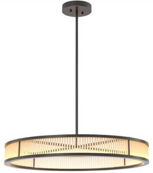 Casa Padrino luxury LED chandelier bronze / white Ø 90 x H. 15 cm - Modern round dimmable chandelier - Luxury Quality