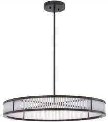 Casa Padrino luxury LED chandelier bronze / white Ø 90 x H. 15 cm - Modern round dimmable chandelier - Luxury Quality