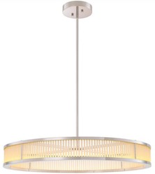 Casa Padrino lustre LED de luxe argent / blanc Ø 90 x H. 15 cm - Lustre rond moderne dimmable - Qualité de Luxe