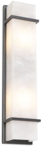 Casa Padrino lámpara de pared de lujo bronce / alabastro 13 x 9 x A. 60 cm - Elegante lámpara de pared con pantalla de alabastro - Luces de Lujo