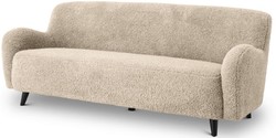 Casa Padrino luxury living room sofa sand / black 200 x 70 x H. 75 cm - Living room furniture - Luxury Furniture