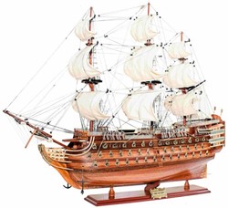 Handegfertigtes Deko Schiff Holzschiff Flaggschiff Modellschiff Segelschiff Kriegsschiff HMS Victory Handmade Decoration Ship Wooden Ship Flagship Model Ship Sailing Ship Warship HMS Victory