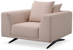 Casa Padrino poltrona da soggiorno di lusso con cuscini sabbia / bronzo 110 x 108 x A. 64 cm - Mobili Soggiorno - Mobili di Lusso