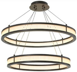 Luxus LED Wohnzimmer Kronleuchter Bronze Weiß Luxury LED Living Room Chandelier Bronze White