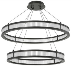 Luxus LED Wohnzimmer Kronleuchter Bronze Weiß Luxury LED Living Room Chandelier Bronze White