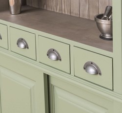Landhausstil Massivholz Weinschrank Barschrank Hellgrün Grau Country Style Solid Wood Wine Cabinet Bar Cabinet Light Green Gray