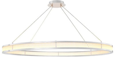 Luxus LED Wohnzimmer Kronleuchter Silber Weiß Luxury LED Living Room Chandelier Silver White