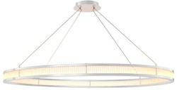 Casa Padrino luxury LED chandelier silver / white Ø 139 cm - Modern round chandelier - Living Room Chandelier - Hotel Chandelier