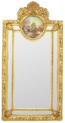 Casa Padrino baroque mirror gold 110 x H. 210 cm - Magnificent wall mirror in baroque style - Antique style wardrobe mirror - Living room mirror - Baroque Furniture