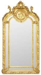 Prunkvoller Massivholz Barock Antik Stil Spiegel Wandspiegel Gold Magnificent Solid Wood Baroque Antique Style Mirror Wall Mirror Gold 