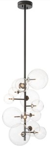 Casa Padrino lustre halogène de luxe bronze 26 x 26 x H. 71 cm - Lustre moderne avec abat-jour en verre rond - Collection de Luxe