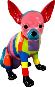 Casa Padrino figurine décorative design chien chihuahua coloré H. 30 cm - Sculpture décorative résistante aux intempéries - Décoration Salon - Décoration Jardin - Décoration di Design Casa Padrino figurine décorative design chien chihuahua coloré H. 30 cm - Sculpture décorative résistante aux intempéries - Décoration Salon - Décoration Jardin - Décoration di Design