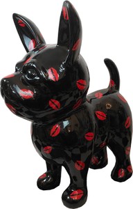 Casa Padrino figurine décorative design chien chihuahua noir / rouge H. 91 cm - Sculpture décorative résistante aux intempéries - Décoration Salon - Décoration Jardin - Décoration di Design Casa Padrino figurine décorative design chien chihuahua noir / rouge H. 91 cm - Sculpture décorative résistante aux intempéries - Décoration Salon - Décoration Jardin - Décoration di Design