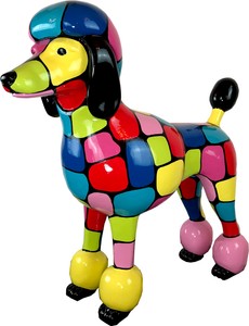 Casa Padrino sculpture de décoration design chien caniche coloré 64 x H. 63 cm - Figurine de décoration de jardin - Figurine de jardin étanche - Figurine d'Animal Décoratif Casa Padrino sculpture de décoration design chien caniche coloré 64 x H. 63 cm - Figurine de décoration de jardin - Figurine de jardin étanche - Figurine d'Animal Décoratif
