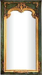 Miroir Mural Casa Padrino Baroque Vert Antique Style / Or 105 cm x H 192 cm - Aspect Antique - Noble & Magnifique Miroir Mural Casa Padrino Baroque Vert Antique Style / Or 105 cm x H 192 cm - Aspect Antique - Noble & Magnifique