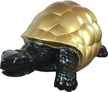 Casa Padrino figurine décorative design tortue noir / or 110 x 48 x H. 45 cm - Sculpture décorative résistante aux intempéries - Décoration Salon - Décoration Jardin - Décoration di Design Casa Padrino figurine décorative design tortue noir / or 110 x 48 x H. 45 cm - Sculpture décorative résistante aux intempéries - Décoration Salon - Décoration Jardin - Décoration di Design