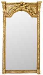 Casa Padrino espejo barroco oro 120 x A. 225 cm - Magnífico espejo de pared de estilo barroco - Espejo de armario de estilo antiguo - Espejo de salón - Muebles Barrocos