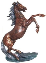 Designer Dekofigur Deko Skulptur Gartenfigur Wildes Pferd Bronze Silber Designer Decoration Figure Decoration Sculpture Garden Figure Wild Horse Bronze Silver