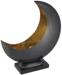 Casa Padrino lampada da tavolo di design grigio antracite / ottone 48 x A. 53 cm - Lampada da tavolo moderna con base in granito - Lampada da soggiorno