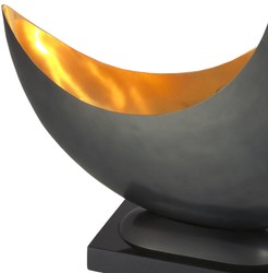 Casa Padrino lampada da tavolo di design grigio antracite / ottone 48 x A. 53 cm - Lampada da tavolo moderna con base in granito - Lampada da soggiorno