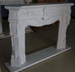 Casa Padrino luxury baroque fireplace surround white 180 x 35.5 x H. 120 cm - Magnificent fireplace surround made of high quality marble - Decorative accessories in baroque style Casa Padrino luxury baroque fireplace surround white 180 x 35.5 x H. 120 cm - Magnificent fireplace surround made of high quality marble - Decorative accessories in baroque style