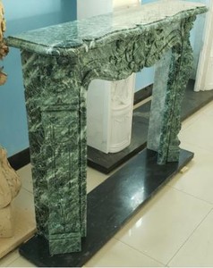 Casa Padrino luxury baroque fireplace surround green 140 x 30 x H. 108 cm - Magnificent fireplace surround made of high quality marble - Decorative accessories in baroque style Casa Padrino luxury baroque fireplace surround green 140 x 30 x H. 108 cm - Magnificent fireplace surround made of high quality marble - Decorative accessories in baroque style