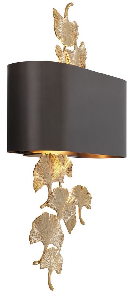 Casa Padrino designer wall light gold / bronze 36 x 13.5 x H. 61 cm - Hotel & Restaurant Wall Lamp - Luxury Quality