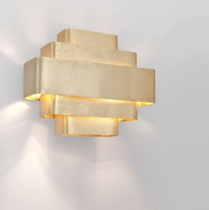 Casa Padrino Luxus Wandleuchte Gold 38 x 12,5 x H. 31 cm - Elegante Wohnzimmer Wandlampe - Wohnzimmer Leuchten