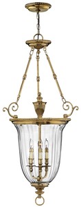 Casa Padrino luxury baroque hanging lamp brass Ø 57.2 x H. 113 cm - Hanging lamp made of solid brass - Noble & Magnificent

