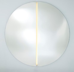 Runder Luxus Spiegel Designer Wandspiegel mit LED Einheit Round Luxury Mirror Designer Wall Mirror with LED Unit