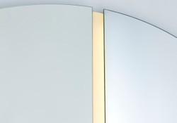 Runder Luxus Spiegel Designer Wandspiegel mit LED Einheit Round Luxury Mirror Designer Wall Mirror with LED Unit