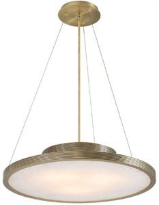 Casa Padrino lustre de luxe laiton / albâtre Ø 70 x H. 15 cm - Lustre rond moderne en métal avec abat-jour en albâtre - Qualité de Luxe