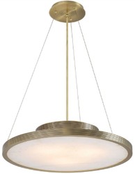 Casa Padrino lámpara de araña de lujo latón / alabastro Ø 70 x A.15 cm - Lámpara de araña moderna redonda de metal con pantalla de alabastro - Calidad de Lujo