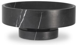 Runde Luxus Marmor Deko Schale Schwarz Round Luxury Marble Decorative Bowl Black