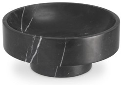 Runde Luxus Marmor Deko Schale Schwarz Round Luxury Marble Decorative Bowl Black