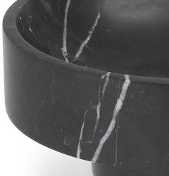 Runde Luxus Marmor Deko Schale Schwarz Round Luxury Marble Decorative Bowl Black