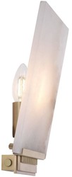Casa Padrino lampada da parete di lusso alabastro / ottone antico 15 x 8 x A. 28,5 cm - Lampada da parete con paralume in alabastro - Qualità di Lusso